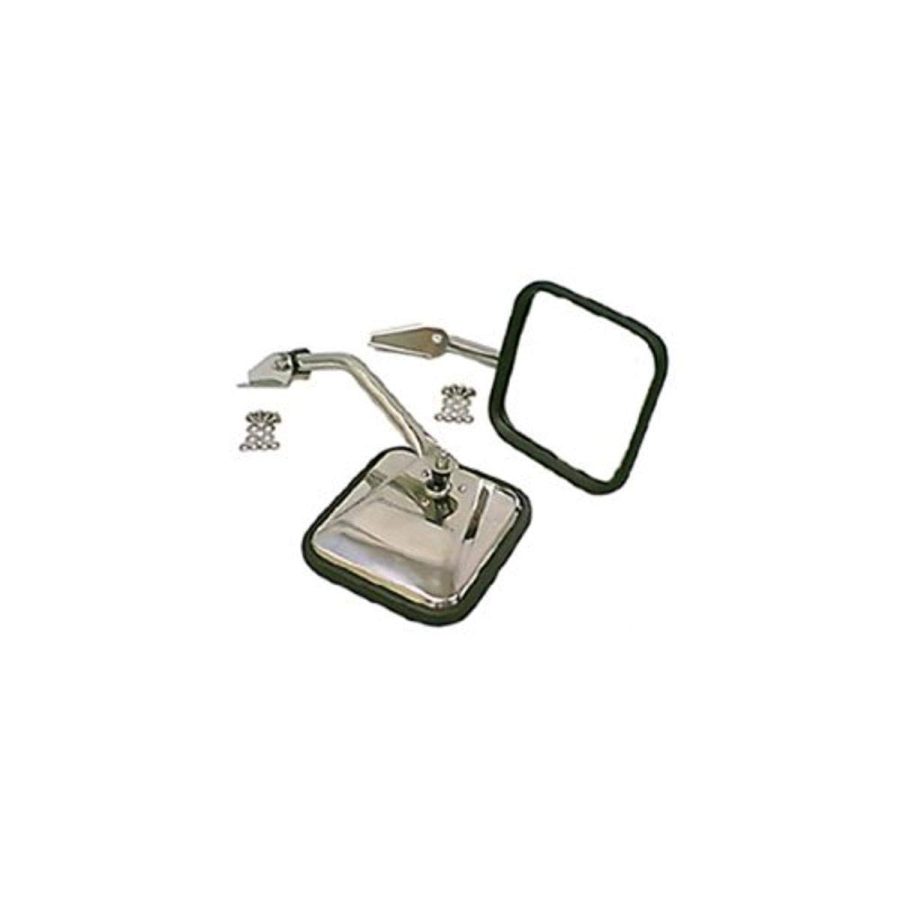 RUGGED RIDGE 11005.01 Door Mirror Kit, Stainless Steel Fits 1955-1986 Jeep CJ-5/CJ-6/CJ-7/CJ-8 Scrambler