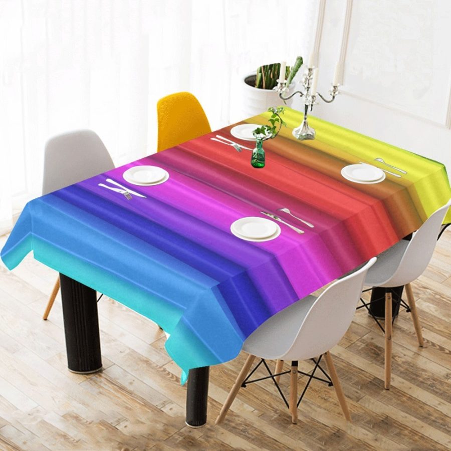 Rainbow #2 Table Cloth Tablecloth Table Cover