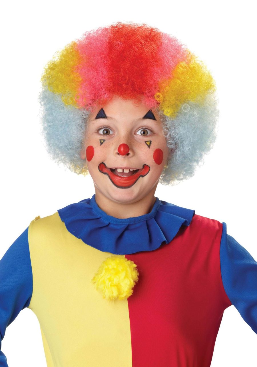 Rainbow Clown Kid's Wig