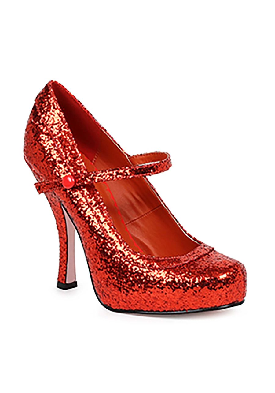 Red Glitter Women's Heels