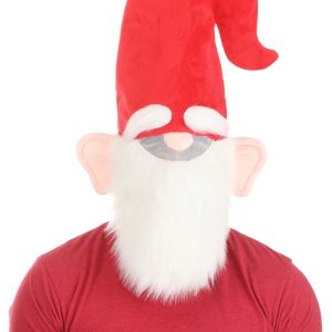 Red Oversized Gnome Costume Hat with Beard