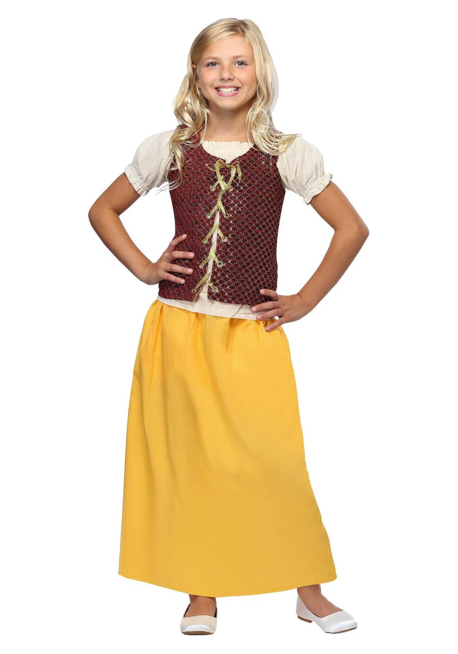 Red Peasant Dress Girls Costume