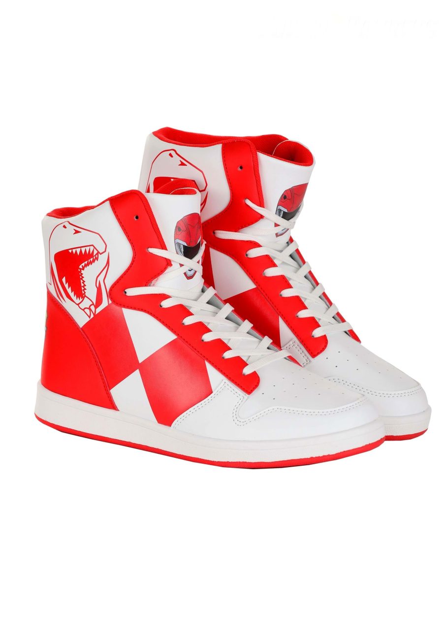 Red Power Rangers Costume Inspired Adult Sneakers