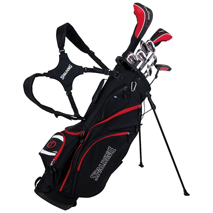 Right-handed steel golf set with tripod bag Spalding Tour 2 FS