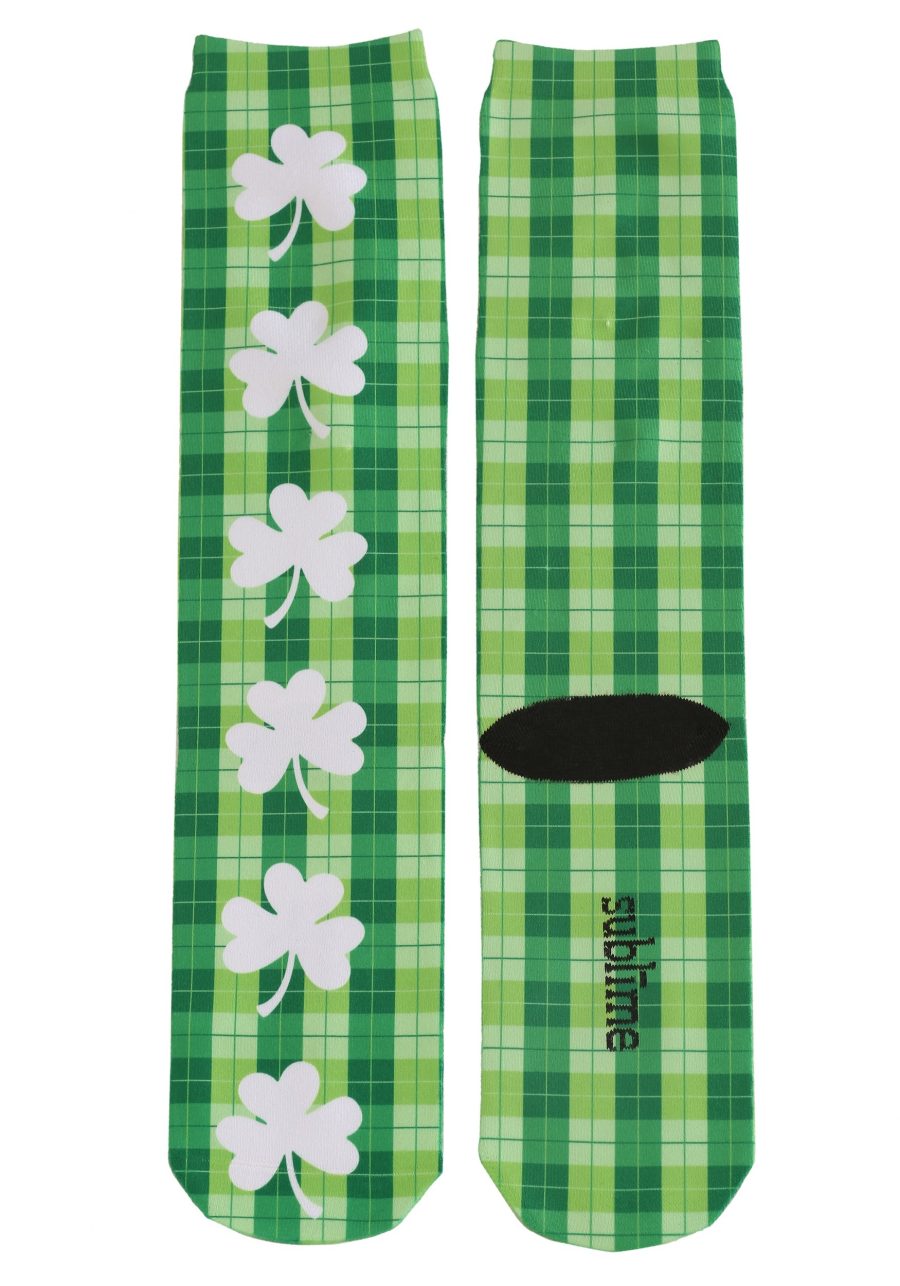 Saint Patrick's Plaid Adult Knee-High Socks