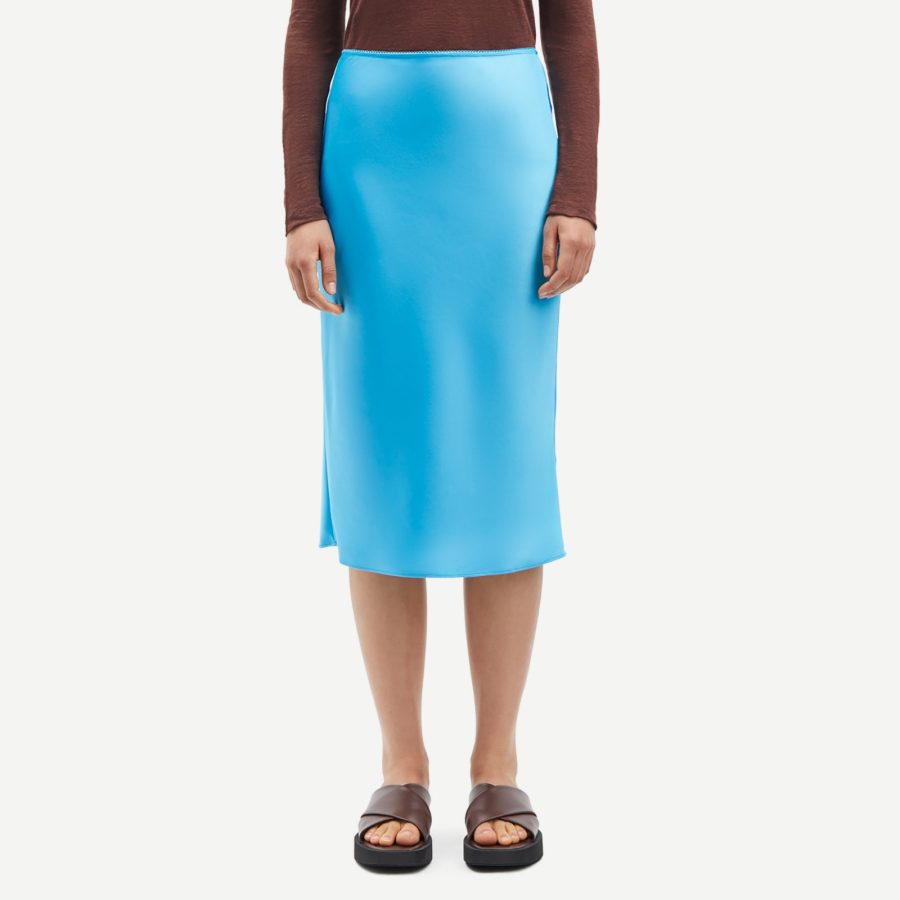 Samsøe Samsøe Agneta Recycled Satin Midi Skirt - XL