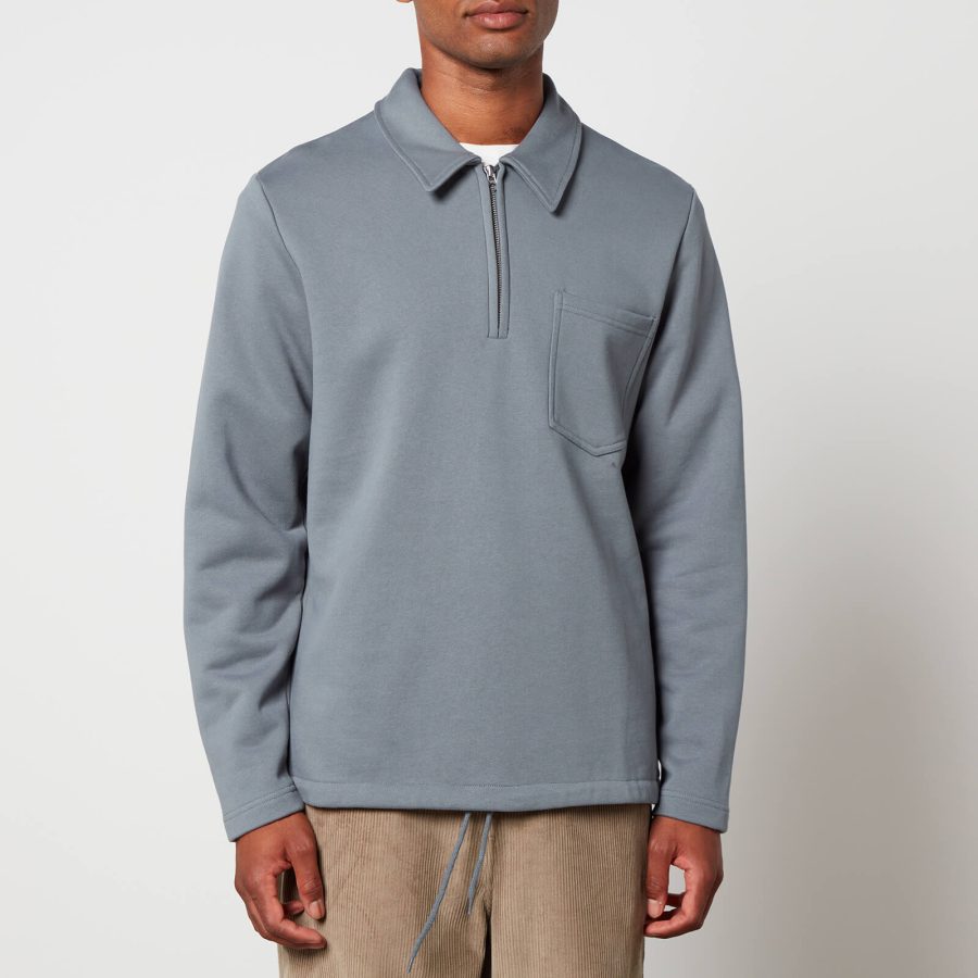 Samsøe Samsøe Jonathan Cotton-Jersey Half-Zip Sweatshirt - XL