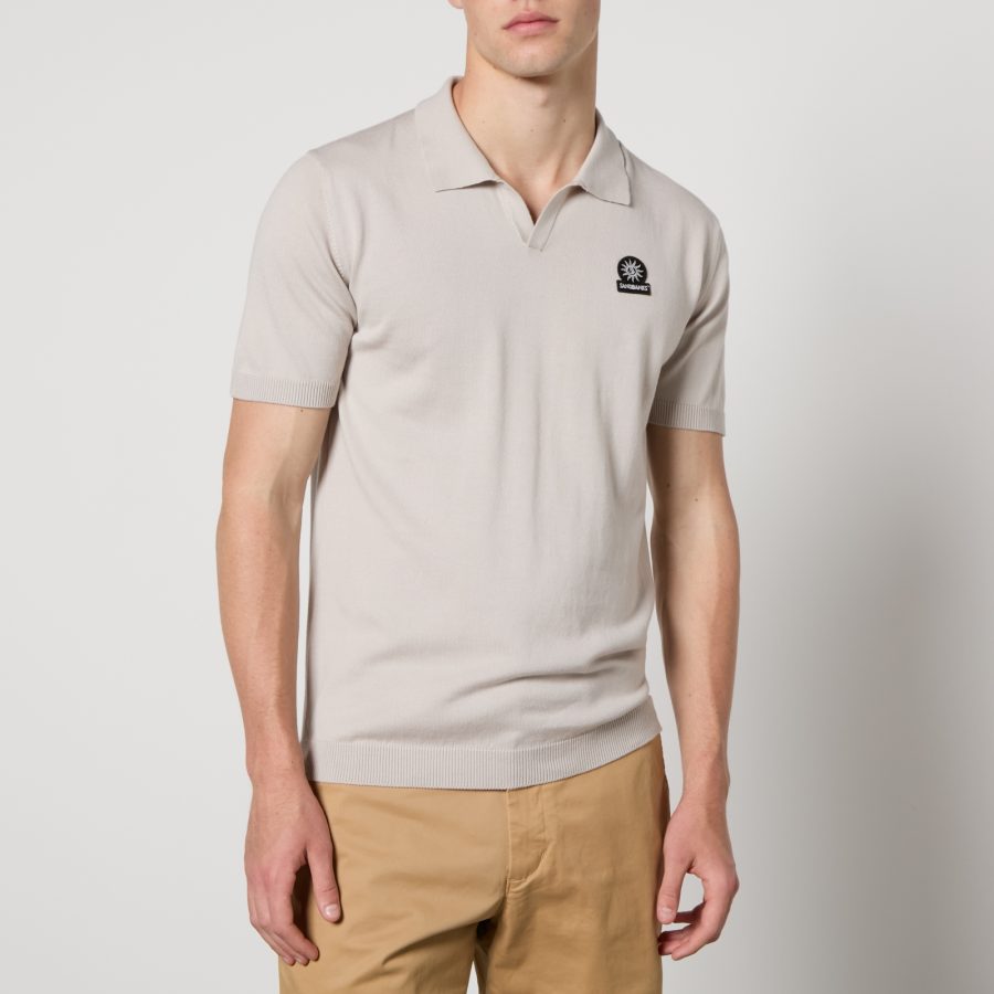 Sandbanks Knitted Organic Cotton Polo Shirt - S