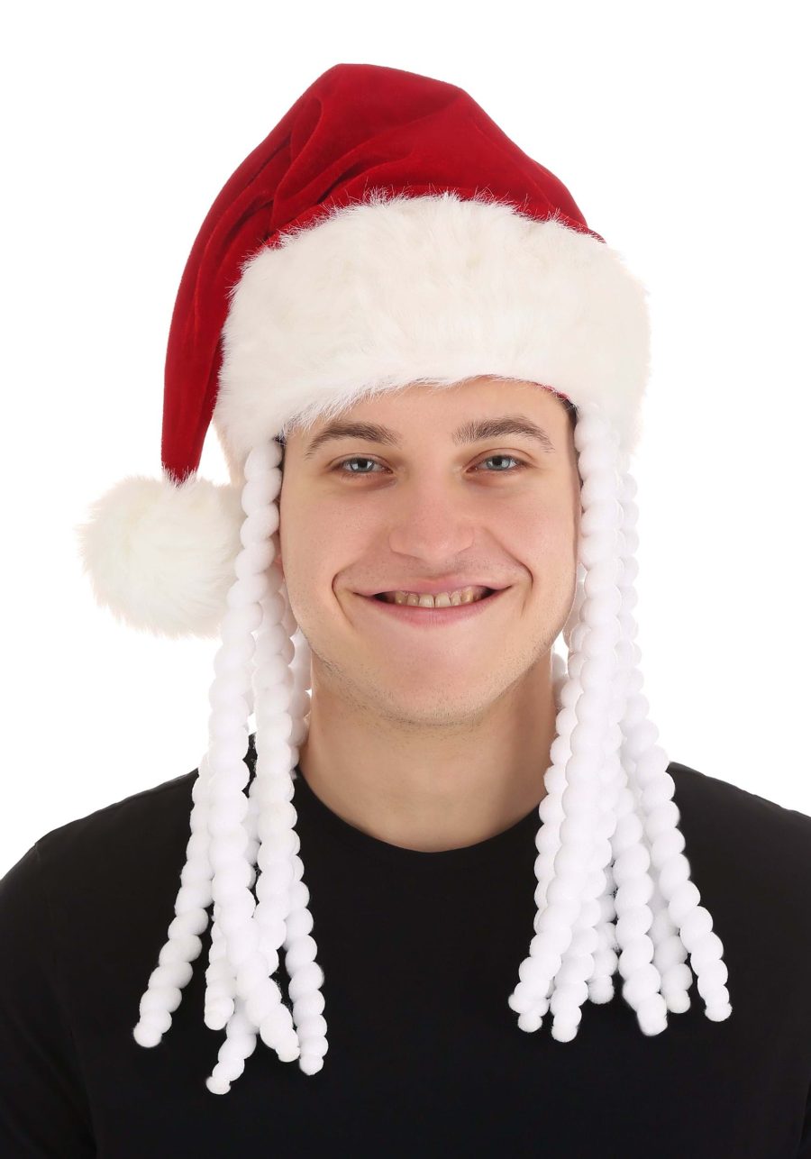 Santa Plush Hat with Dreads