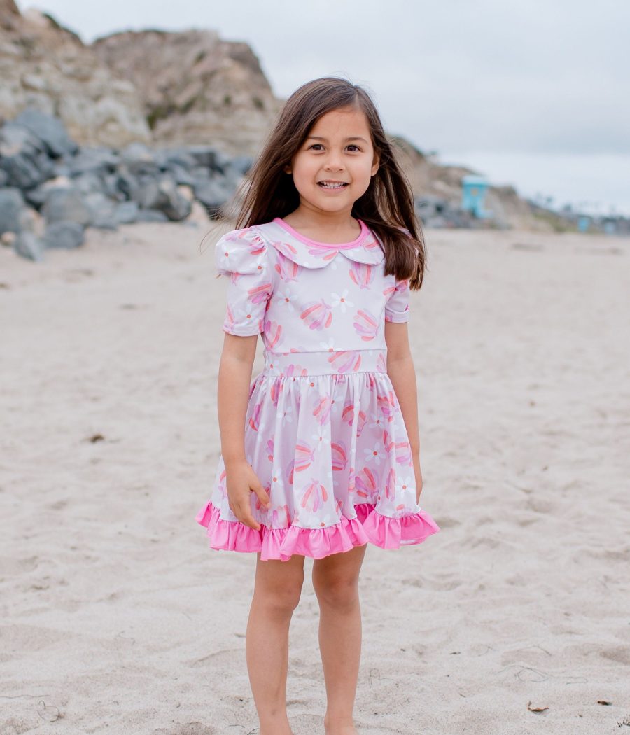 Sea shells & Daisies Twirl dress