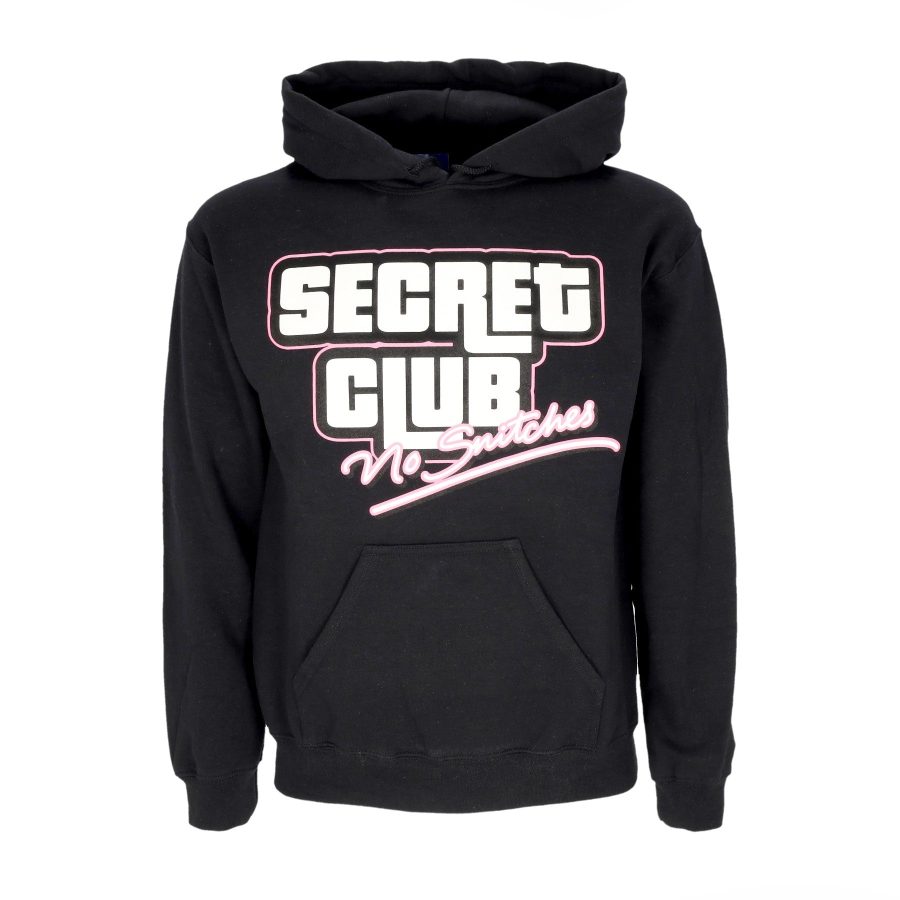 Secret Club Men's Hoodie No Snitches Hoodie Black