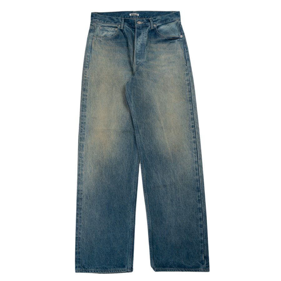 Selvedge Wide Pants in Faded Indigo