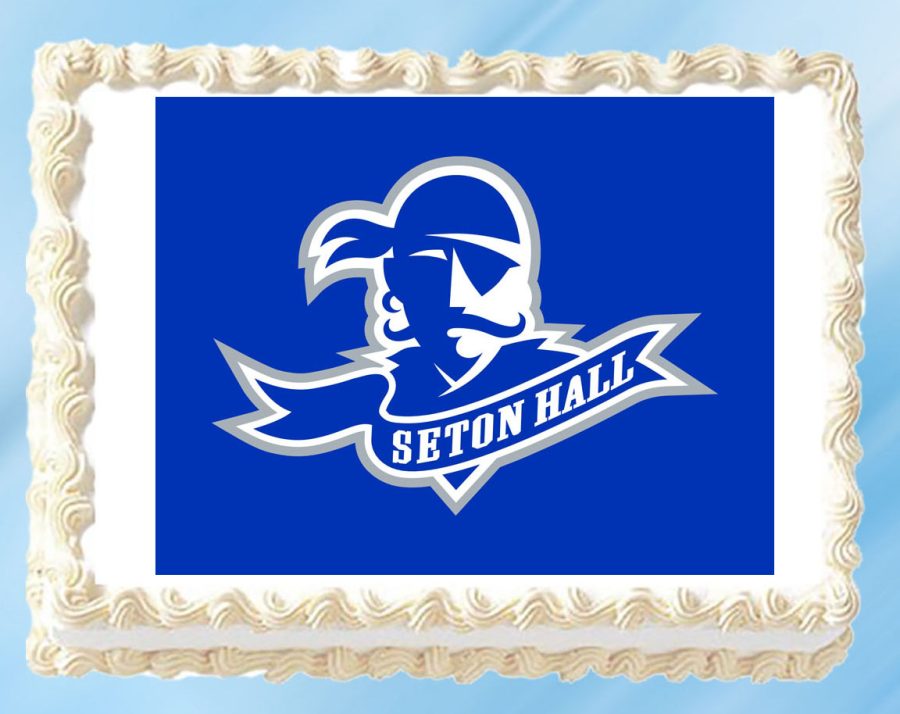 Seton Hall Edible Image Topper Cupcake Frosting 1/4 Sheet 8.5 x 11"