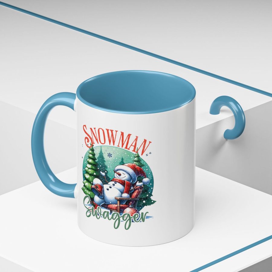 Snowman Swagger Christmas Accent Ceramic Coffee Mug 11oz 15oz