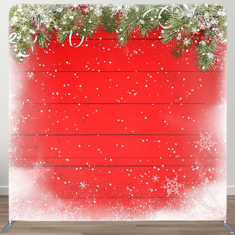 Snowy Pleasant Christmas Tree Pillow Cover Backdrop - Aperturee