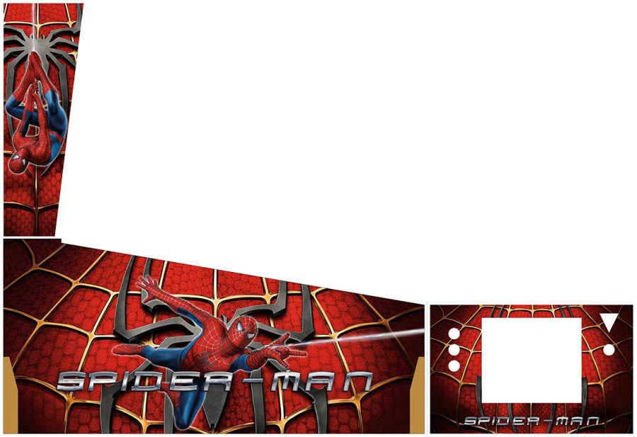 Spiderman Pinball cabinet Decal Pinball Cabinet vinyl Graphic Art