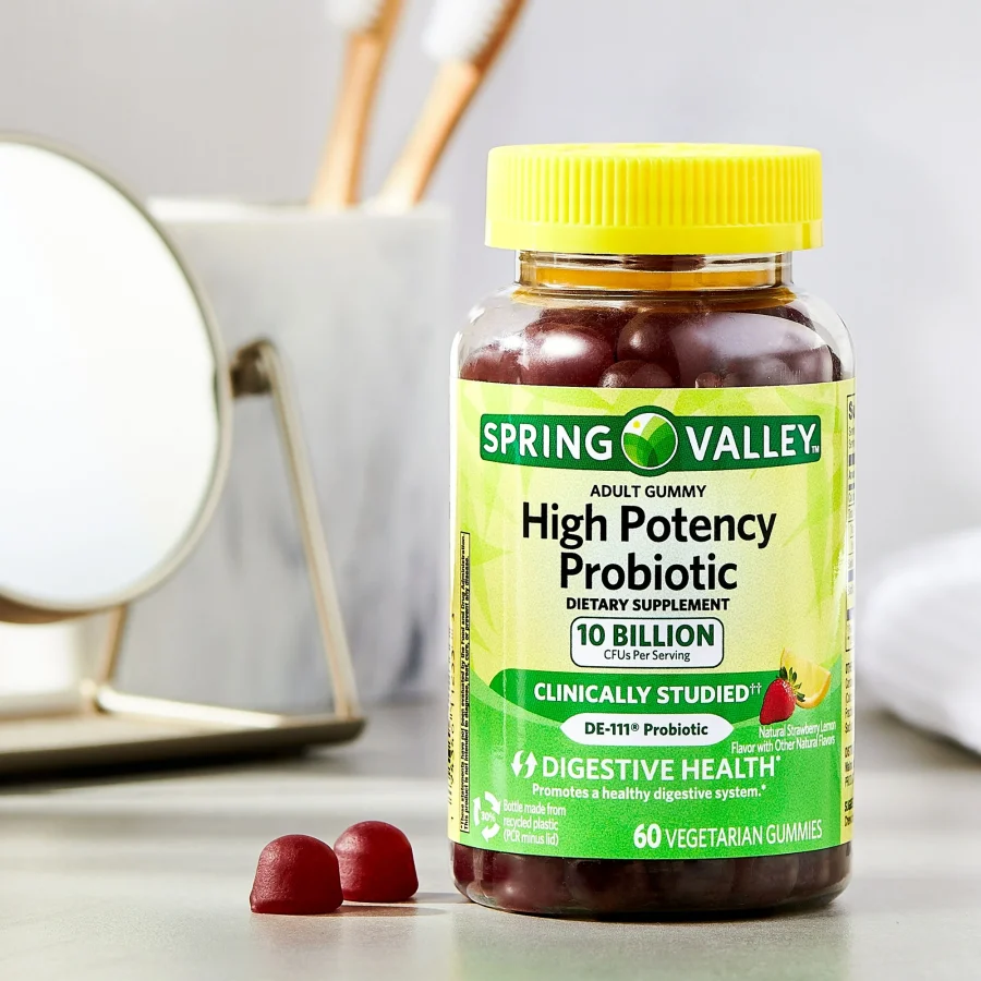 Spring Valley High Potency Probiotic Gummies | 10B CFU | 60 Count