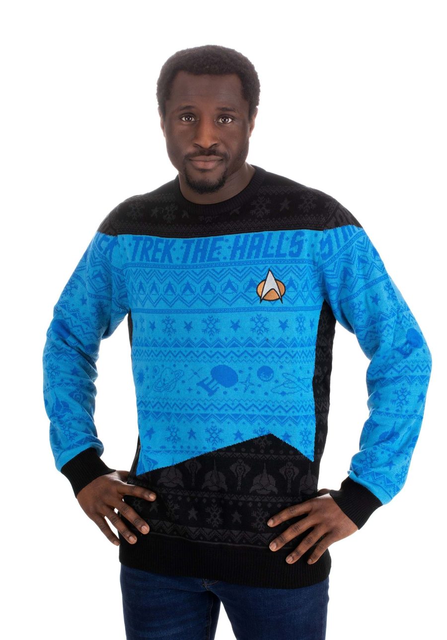 Star Trek Blue Christmas Sweater