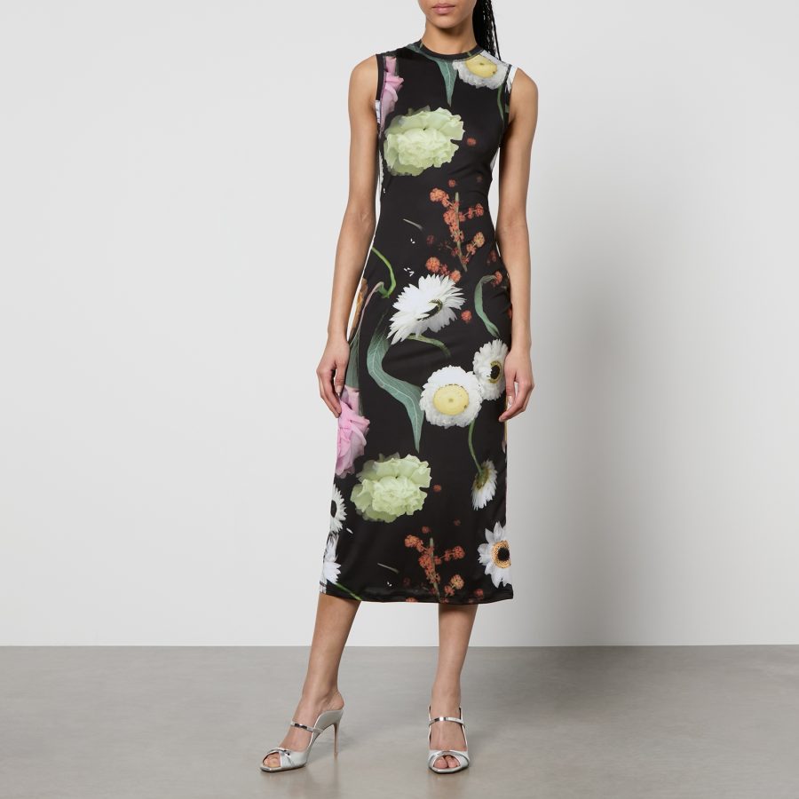 Stine Goya Danya Floral-Print Jersey Midi Dress - M/L