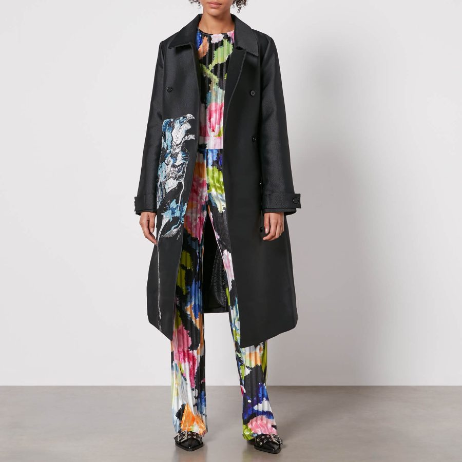 Stine Goya Wessi Floral-Jacquard and Twill Coat - M