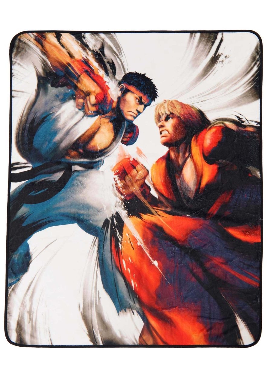 Street Fighter Ryu vs Ken 60x48 Throw Blanket