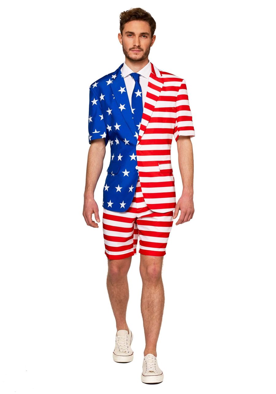 Suitmeister Summer USA Flag Mens Suit