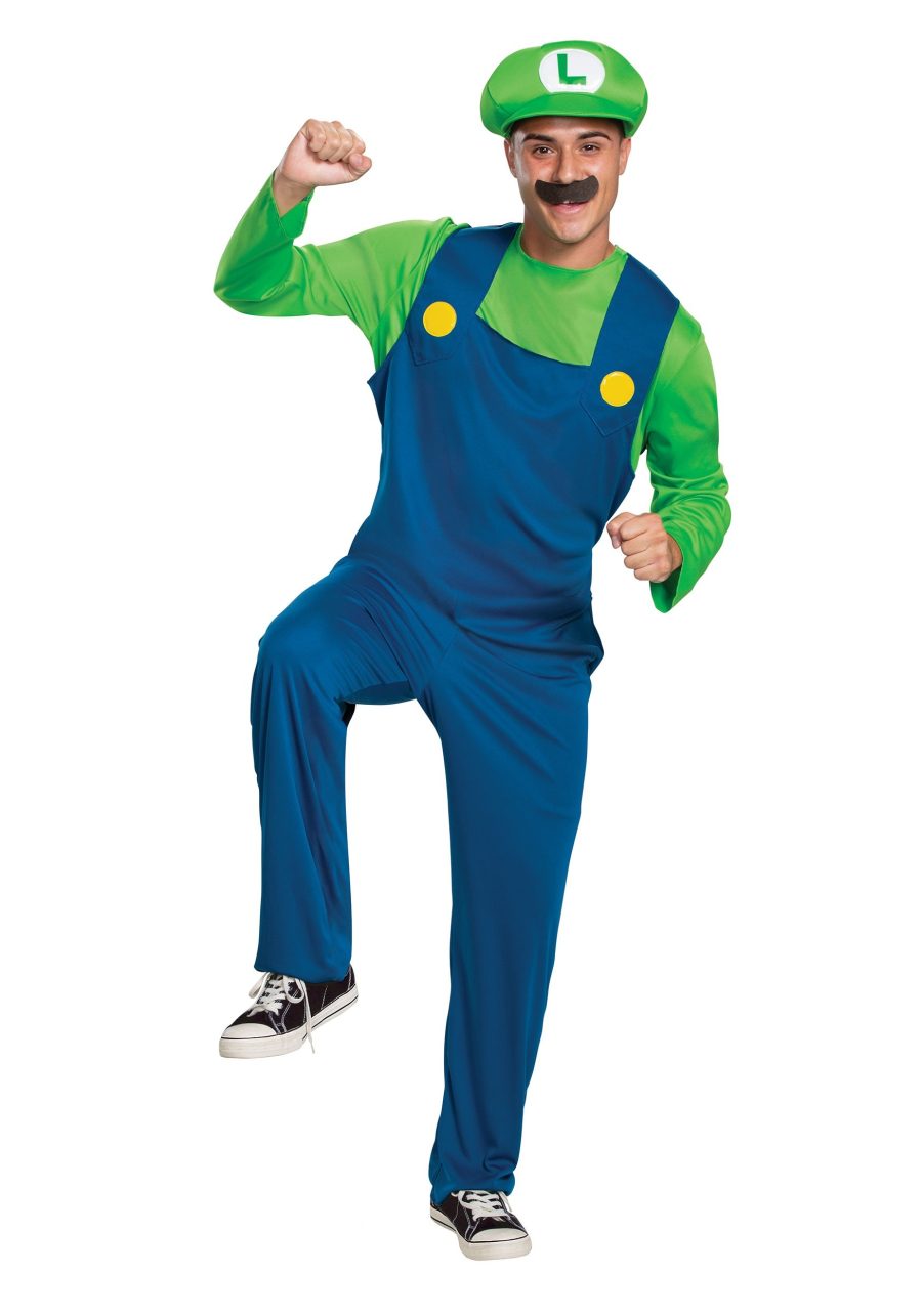 Super Mario Classic Luigi Costume for Adults