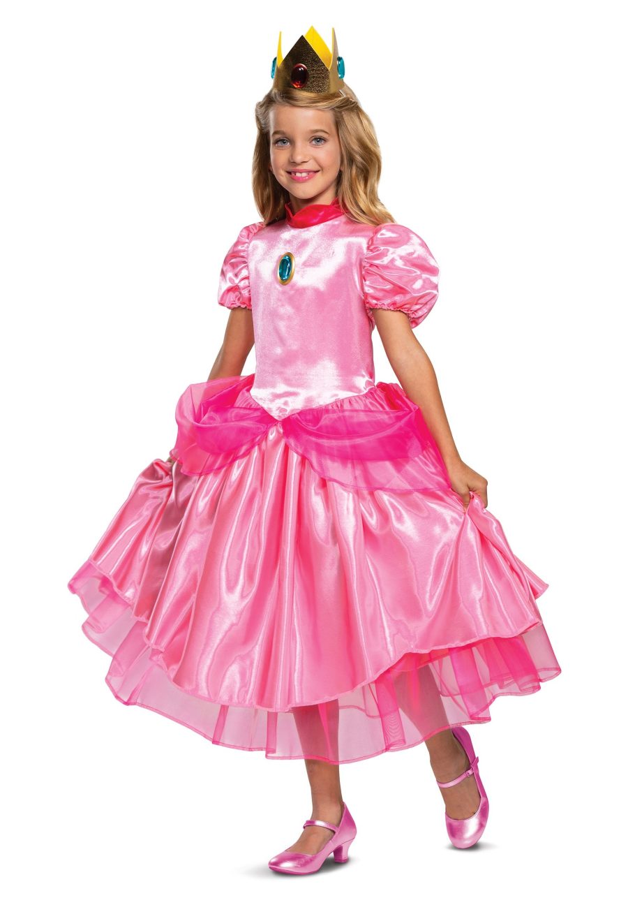 Super Mario Deluxe Princess Peach Girl's Costume