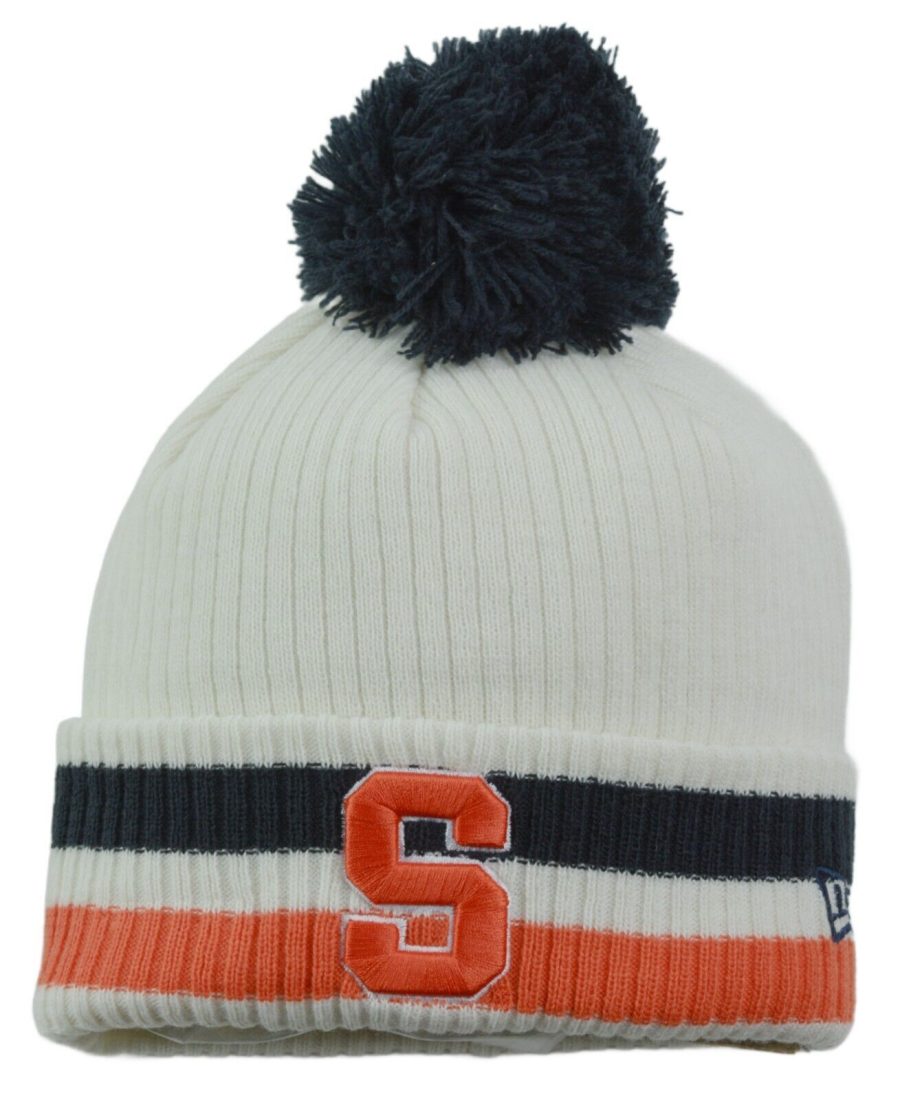 Syracuse Orange NCAA Retro Cuff Knit Pom Pom Winter Hat by New Era