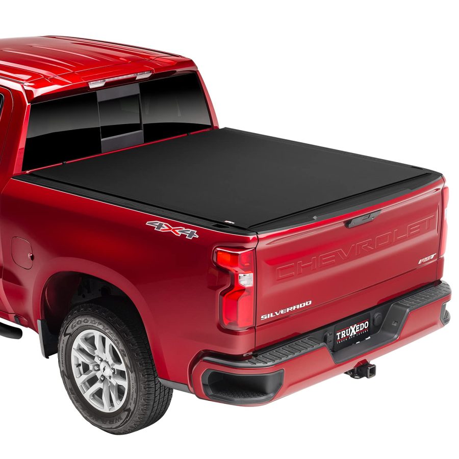 TRUXEDO 1473401 Tonneau Cover; PRO X15; Soft Roll-Up Hook And Loop; Lockable Using Tailgate Handle Lock; Black Matte; Woven Fabric For 5FT 10 INCH Bed (69.9 INCH) models