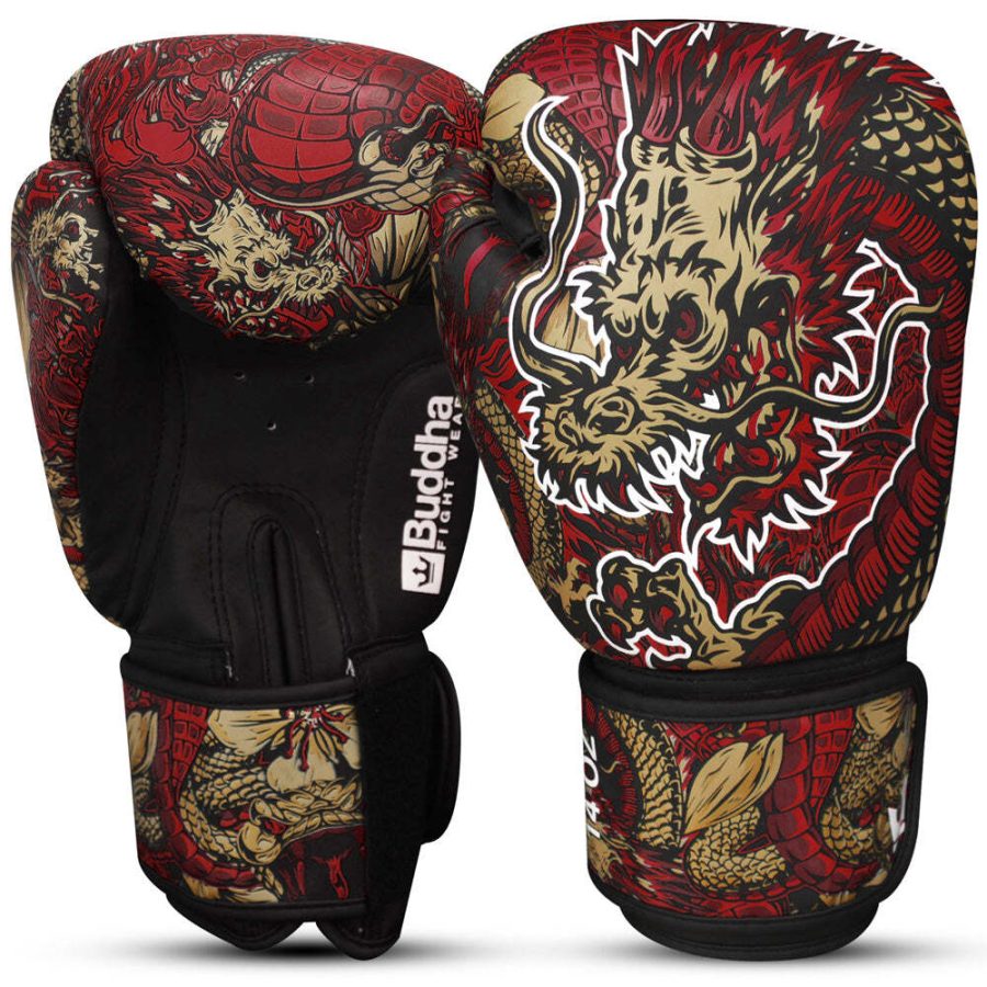 Thai boxing gloves Buddha Fight Wear Fancy Dragon