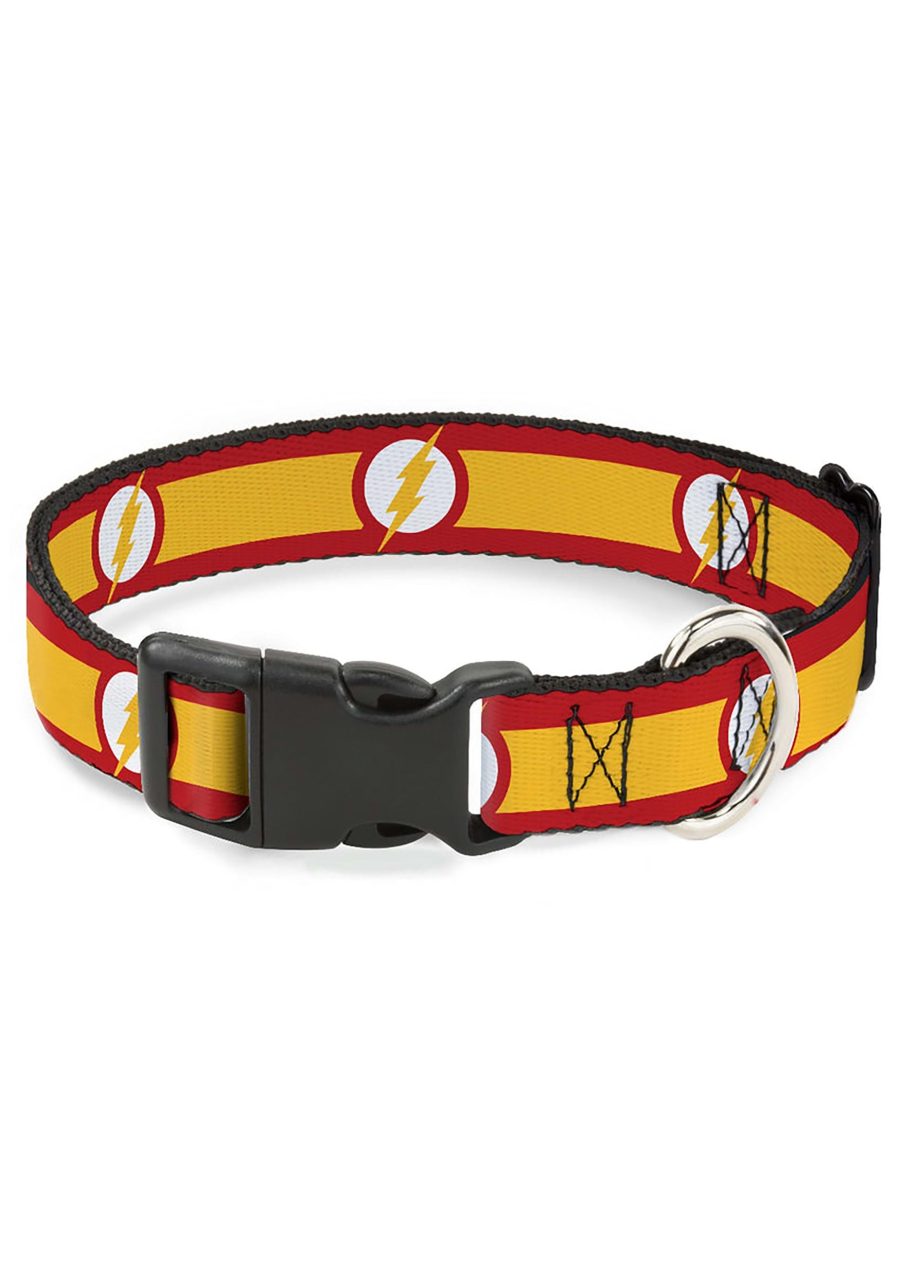 The Flash Logo Striped Plastic Clip Collar