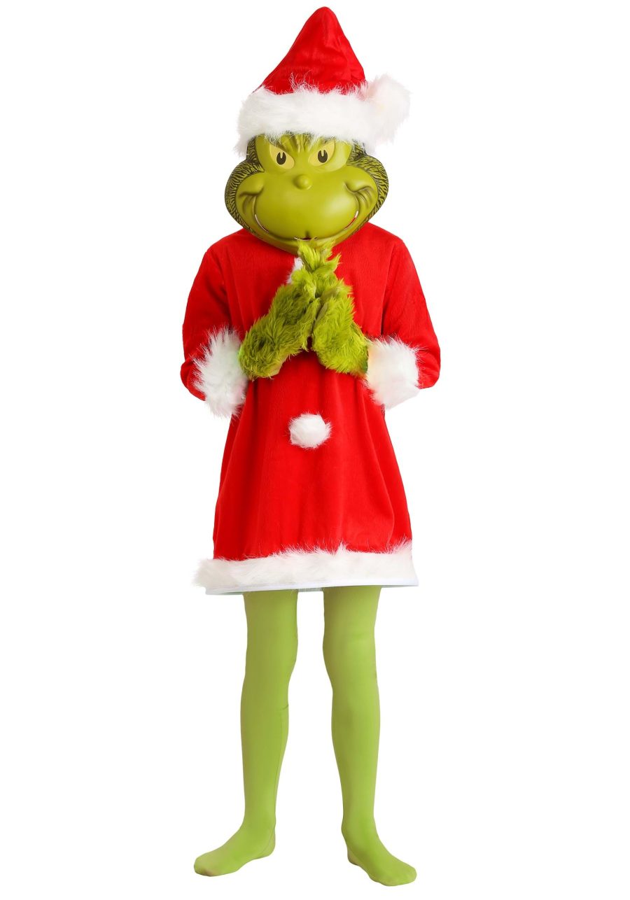 The Grinch Santa Deluxe Kid's Costume with Mask