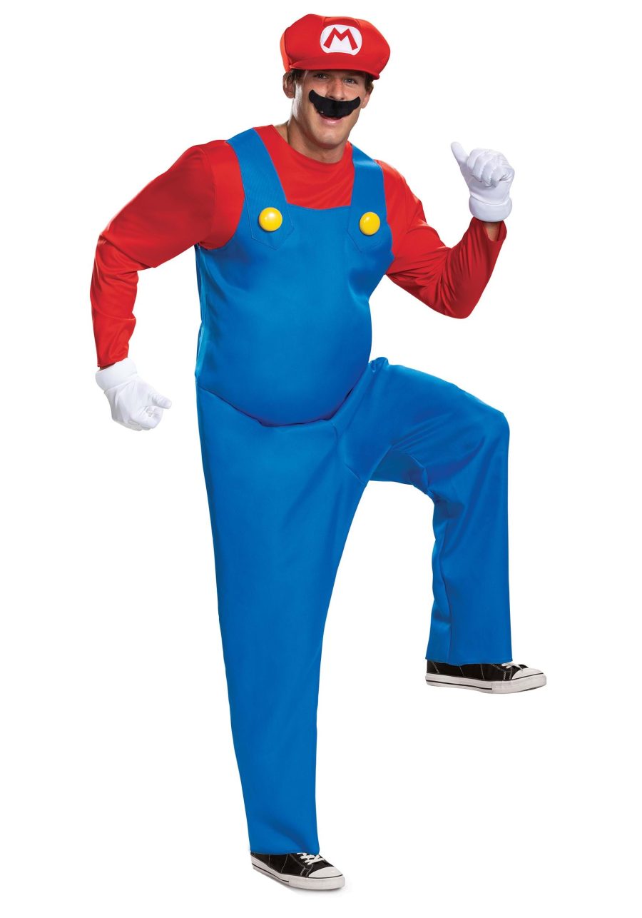 The Super Mario Brothers Men's Mario Deluxe Costume