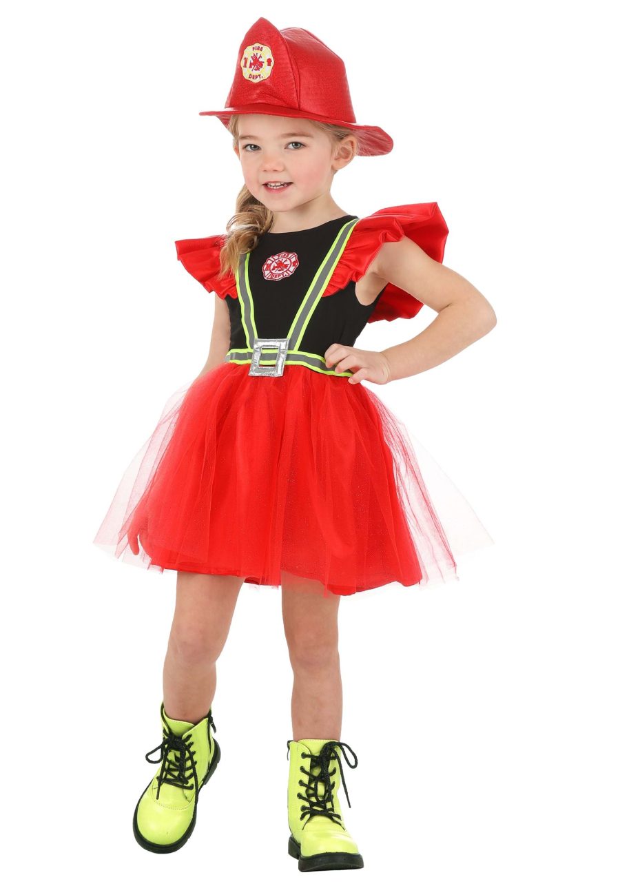 Toddler Frilly Firefighter Costume Dress