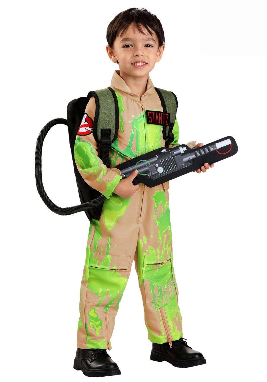 Toddler Slime-Covered Ghostbusters Costume