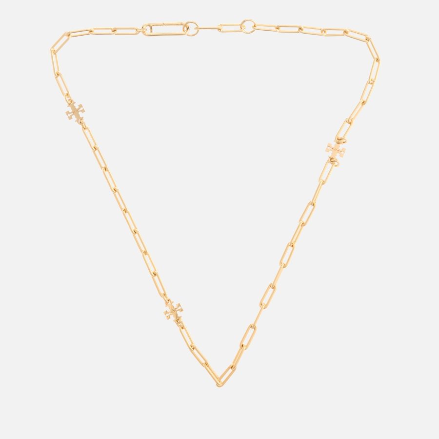 Tory Burch Good Luck 18-Karat Gold-Plated Necklace