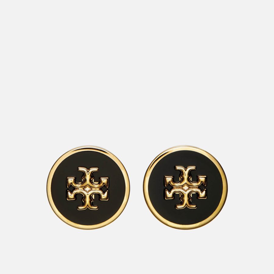 Tory Burch Kira Enamel Circle-Stud Earrings