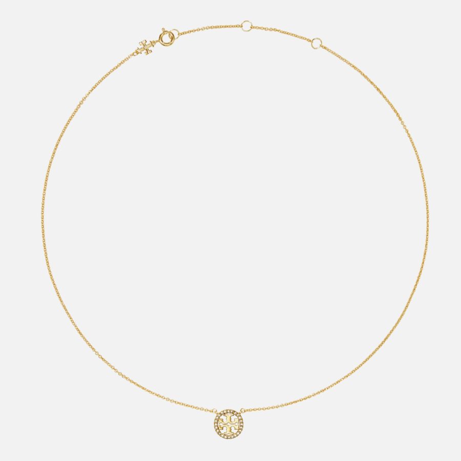 Tory Burch Miller Gold-Plated Crystal Necklace