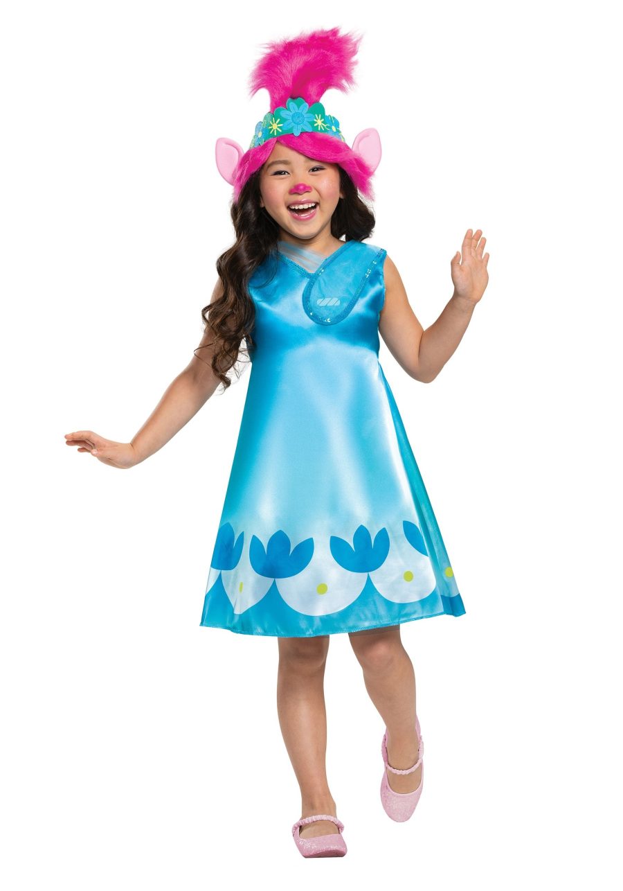 Trolls World Tour Girl's Classic Poppy Costume