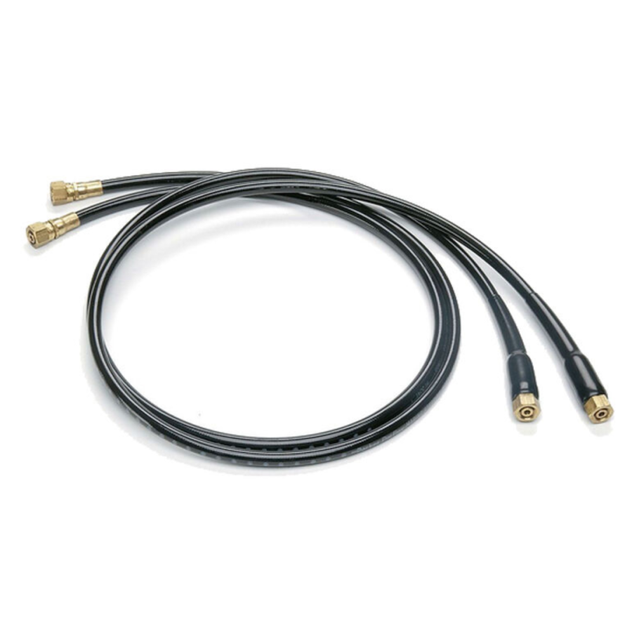 UFLEX KITOB-22 TWO FLEXIBLE HOSES 22FT, For Use With Helms With 1500 PSI Relief Valves; 22 Foot Length; Black; CE Certified/ UKCA Compliant; With Pre-Crimped Nickel Plated Fittings And Bend Restrictors On One End; Set Of 2