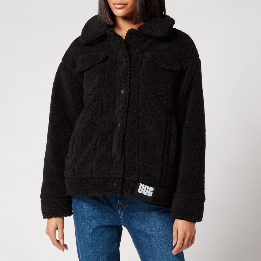 UGG Women's Frankie Sherpa Trucket Jacket - Black - S