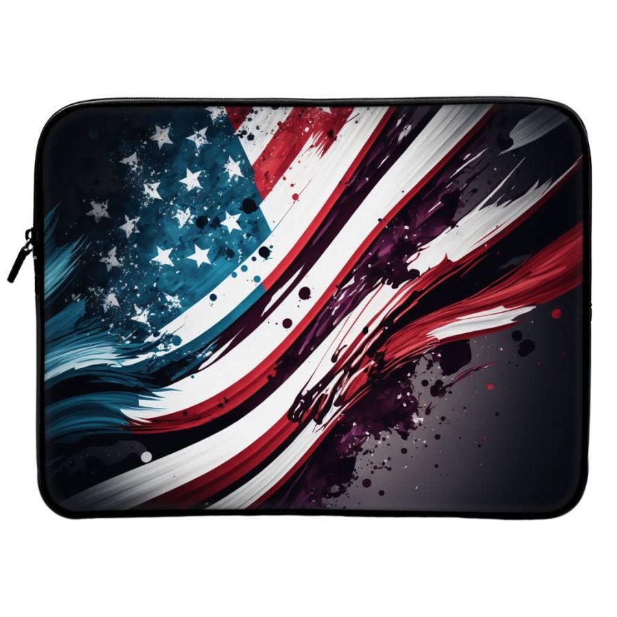 US Flag 16" Laptop Sleeve - American Laptop Sleeve - Illustration Laptop Sleeve