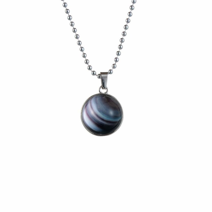 Unique Astronomy Fashion Long Chain Galaxy Necklace Double Side Planet Pendant G