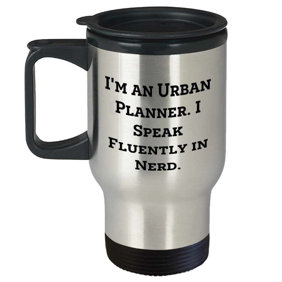 Urban Planner's genius-tastic Travel Mug, Gifts from Men for Graduation, Quote: