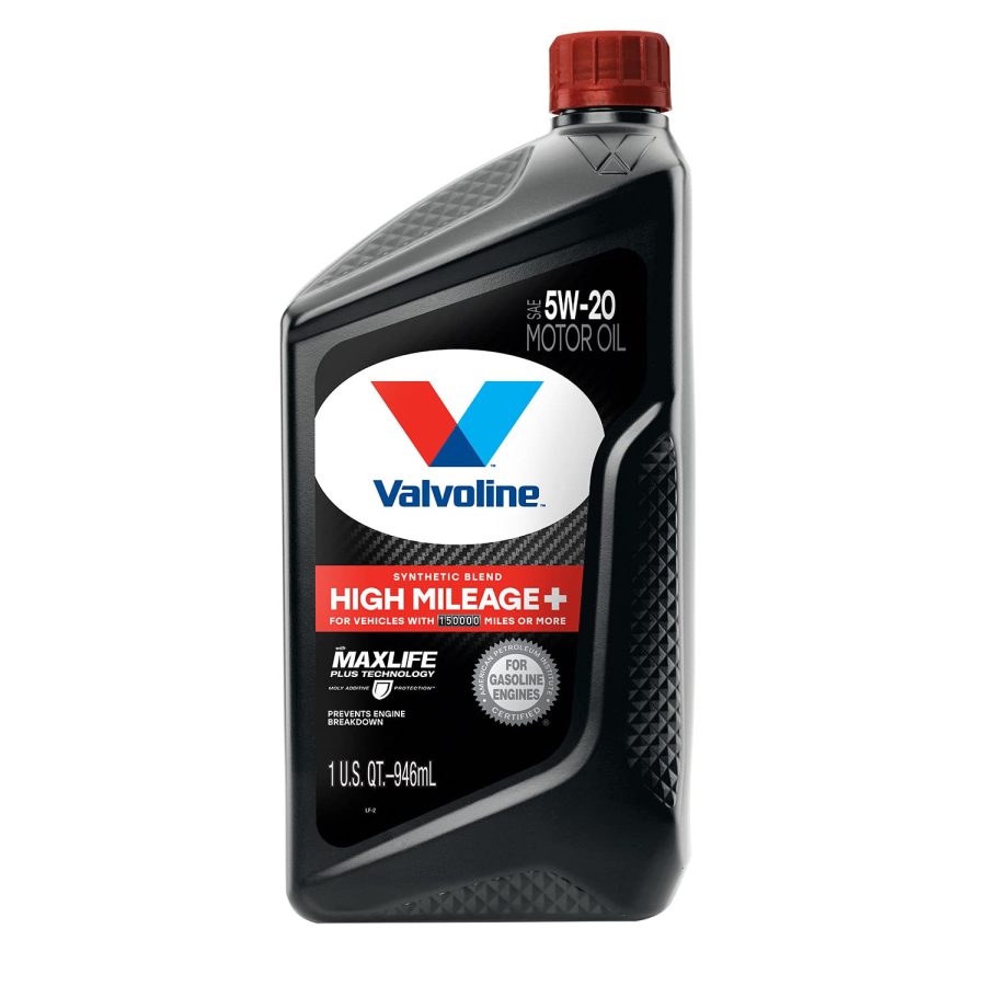 VALVOLINE 891666 High Mileage 150K with Maxlife Plus Technology Motor Oil SAE 5W-20 1 QT