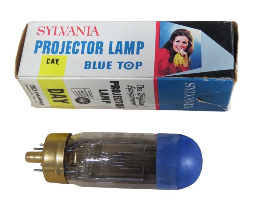 Vintage Sylvania DAY Blue Top Projector Lamp NOS