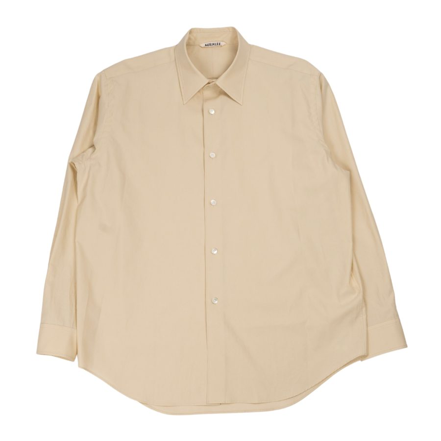 Washed Finx Twill Shirt in Light Beige