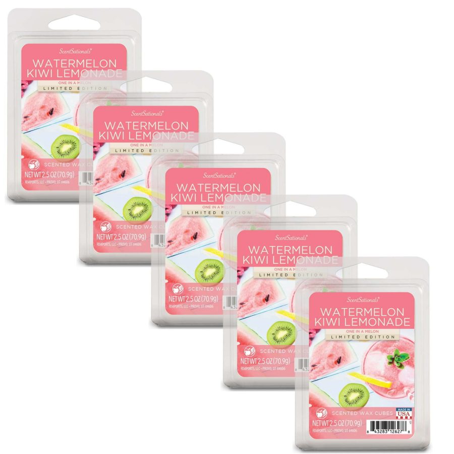 Watermelon Kiwi Lemonade Scented Wax Melts, ScentSationals, 2.5 oz | 5 Pack