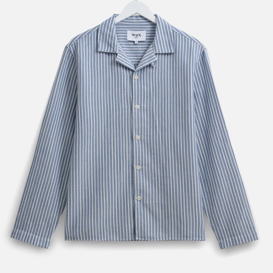 Wax London Corey Twisted Striped Cotton-Jacquard Shirt - XXL